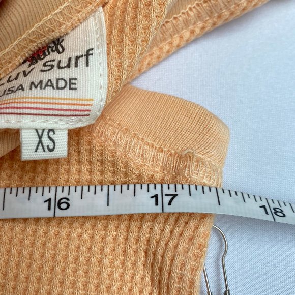 NWT Luv Surf Peach Waffle Knit Crop Tank XS to Large - Picture 9 of 12